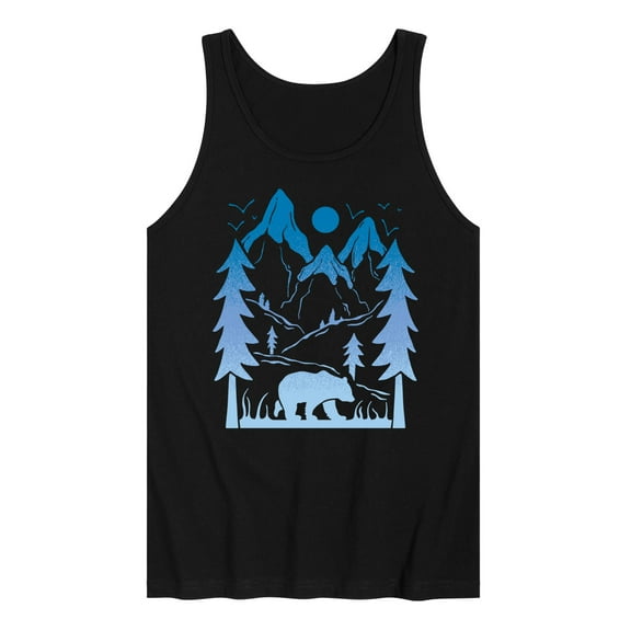Instant Message - Bear And Mountains - Men's Tank Top
