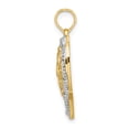 thumbnail image 2 of 14k Yellow Gold White Rhodium Edge D.C Heart Pendant, 2 of 3