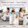 thumbnail image 4 of Palazzo Pants for Women Dressy,High Waisted Wide Leg Flowy Dressy Casual Trousers Palazzo Pants with Pockets, 4 of 11