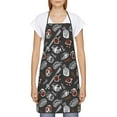 thumbnail image 2 of Naloa 1Pack Adjustable Bib Apron Waterdrop Resistant Cooking Kitchen Aprons for Women Men Chef, Japanese Sushi Hashi Print, 2 of 5