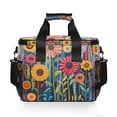 thumbnail image 7 of FORMRS Insulated Cooler Bag 24 Cans Capacity Soft Leakproof Lunch Box with Side Pockets, Orange Colorful Flowers, 7 of 7