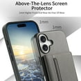 thumbnail image 3 of Allytechgroup for Apple iPhone 15 Case, Slim PU Leather Back Cover with Zipper Card Pocket Anti-Scratch Shock-Absorbent Anti-Fingerprint Protective PC+TPU Basic Case for Women Men, Gray, 3 of 10