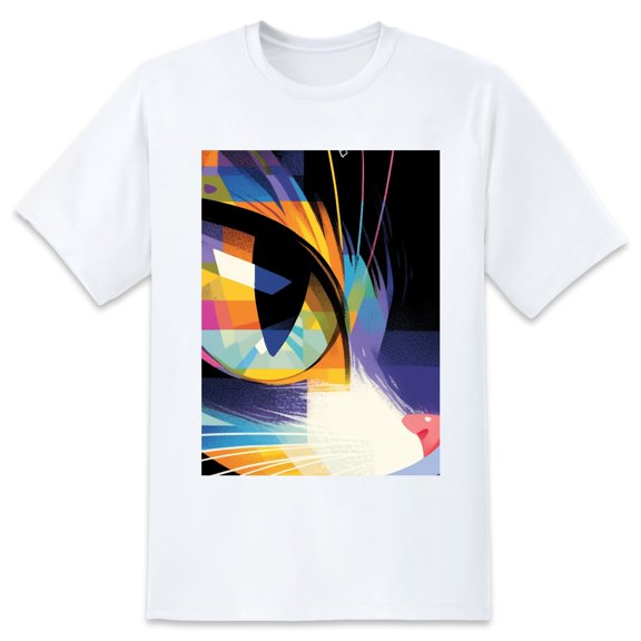 Basic Oversize Tees For WomenCat Loose Boyfriend Shirts Casual Blouse round neck