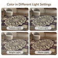 thumbnail image 7 of ODIKA Key Glam Motifs Shimmer Round Symmetrical Border Sparkle Greek Flowing Dynamic Low Profile Flatwoven for Great Room, Indoor Open Concept, Large Living, 7 of 7