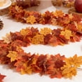 thumbnail image 7 of AYktou Fall Garland Maple Leaf, 5.7 Ft Lifelike 3 Colors Maple Leaf Hanging Vines Thanksgiving Garland, Artificial Rattan Fall Leaf Garlands for Autumn Home Wedding Fireplace Party Christmas, 7 of 7