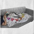 thumbnail image 6 of Romantic Soft Flannel Fleece Throw Blanket, Thank You Note with Rainbow Like Colored Round Made from Hearts Image, Cozy Plush for Indoor and Outdoor Use, 70" x 90", Multicolor, by Ambesonne, 6 of 6