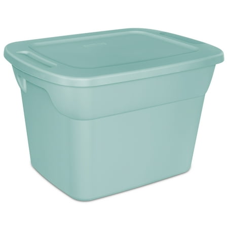 Sterilite 18 Gallon Tote -Aqua Ocean, Case of 8