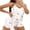Teddy White, variant on Ekouaer Pajama Sets for Women 2 Piece Soft Lingerie Sleepwear Cute Print Cami Pj Shorts Set Lace Nightwear