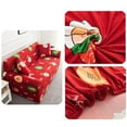 thumbnail image 4 of Elastic Sofa Cover 3 Seater Milk Silk, Full Wrap Stretch for 195-230cm Couch, Printed Pattern for All Season Protection, Machine Washable Slipcover for Living Room, 4 of 8