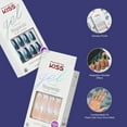 thumbnail image 5 of KISS Gel Fantasy Magnetic Press on Nails, After Summer, Blue, Medium Almond, 28 Count, 5 of 11