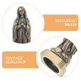 thumbnail image 5 of 2 piezas mini tamaño santa dama escultura latón de la estatua María estatua miniatura diosa de la diosa del escritorio Virgen María Estatua Católica Virgen María Figurina Decoración de la mesa, 5 of 5