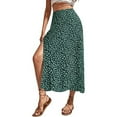 thumbnail image 4 of Womens Skirts Autumn Winter Floral Mid Waist A Line Loose Casual Skirt Activewear, 4 of 8