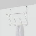 Splash Home Duchess Over The Door 4 Hook Rack With Towel Bar Accessory