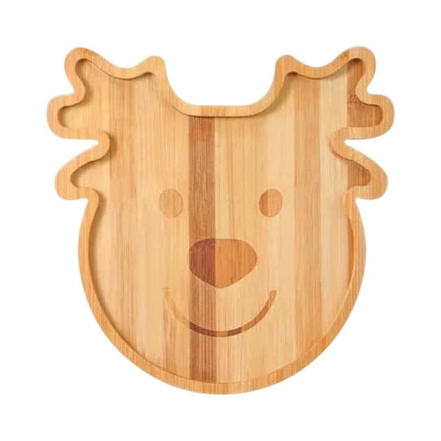 Bandeja Navideña de Madera con Diseño de Papá Noel | Plato para Comida Pintado a Mano, Ideal para Reuniones Navideñas | Ligera y Versátil | Tamaño: 19,6 X 19 X 1,7 Cm | Bandeja Reutilizable para Post