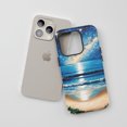 thumbnail image 3 of Starry Night Ocean Beach For All iPhone Series Protective Phone Case Oil Painting Art Blue Multi-Color, 3 of 7