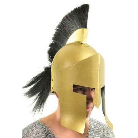 Yellow and Black Leonidas Armour Halloween Unisex Adult Helmet Costume Accessory