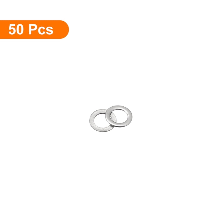 50 Rondelles Plates M6 En Acier Inoxydable 304 - 6x10x0.5 Mm, Ultra Fines, Par Uxcell