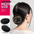 thumbnail image 6 of MRSXXNTY Donut Hair Bun Maker 7 Pieces,Ring Style Bun Maker Set with Hair Bun Makers (1 extra-large, 2 large, 2 medium and 2 small), 5 pieces Hair Elastic Bands, 20 pieces Hair Pins, Dark Brown, 6 of 7
