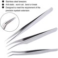 thumbnail image 2 of Ensemble Professionnel de Pinces à Cils Outil d'Application de Cils Kit de Pinces Antistatiques en Acier Inoxydable pour Extension de Cils (3 Pcs, Argent), 2 of 5