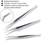 thumbnail image 1 of Juego profesional de pinzas para pesta?as, herramienta de aplicación de pesta?as, kit de pinzas antiestáticas de acero inoxidable para extensión de pesta?as (3 piezas, plateado) XianweiShao 8390612084744, 1 of 1