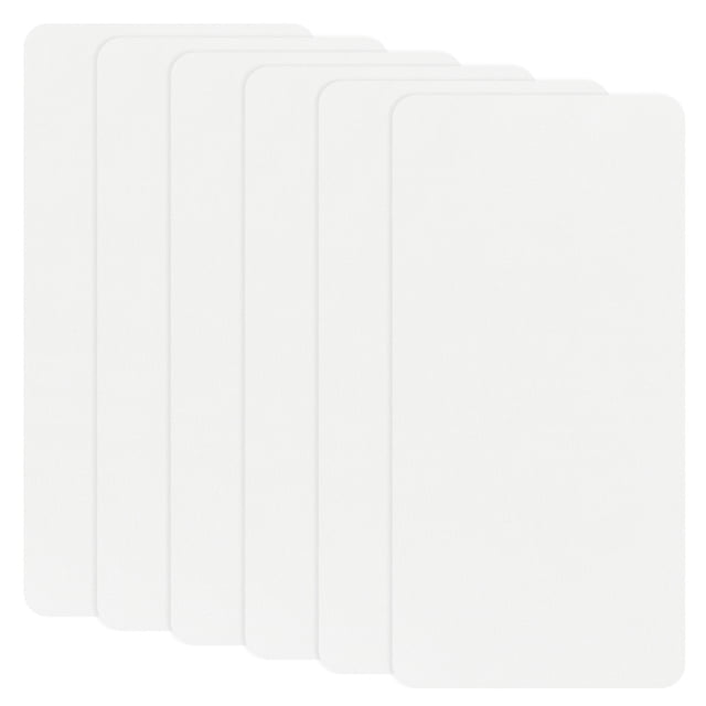 Uxcell 6-Pack Parches de Reparación de Poliéster, 7.9 x 3.9" Parches de Reparación de Tela Autoadhesivos para Sofás, Blanco