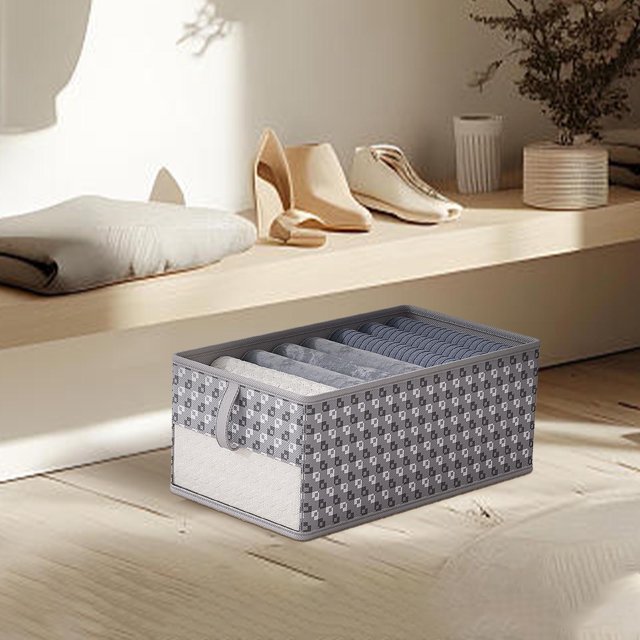 Caja de almacenamiento de tela no tejida, organizador para ventana de dormitorio, resistente a la ropa, caja grande para balcón, diseño plegable, 61 x 45 x 30 cm, para dormitorio.,Wsvlmg