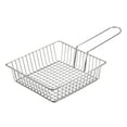 thumbnail image 1 of Unique Bargains Panier à Frites Carré Mini Réutilisable Support Panier à Croustilles 5,91 Po Paniers Alimentaires en Acier Inoxydable Argent, 1 of 5