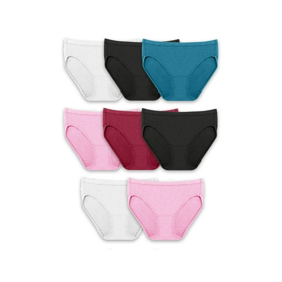 Fruit of the Loom Women's Breathable Mesh Bikini Underwear, 6 2 Bonus Pack, Sizes 5-9