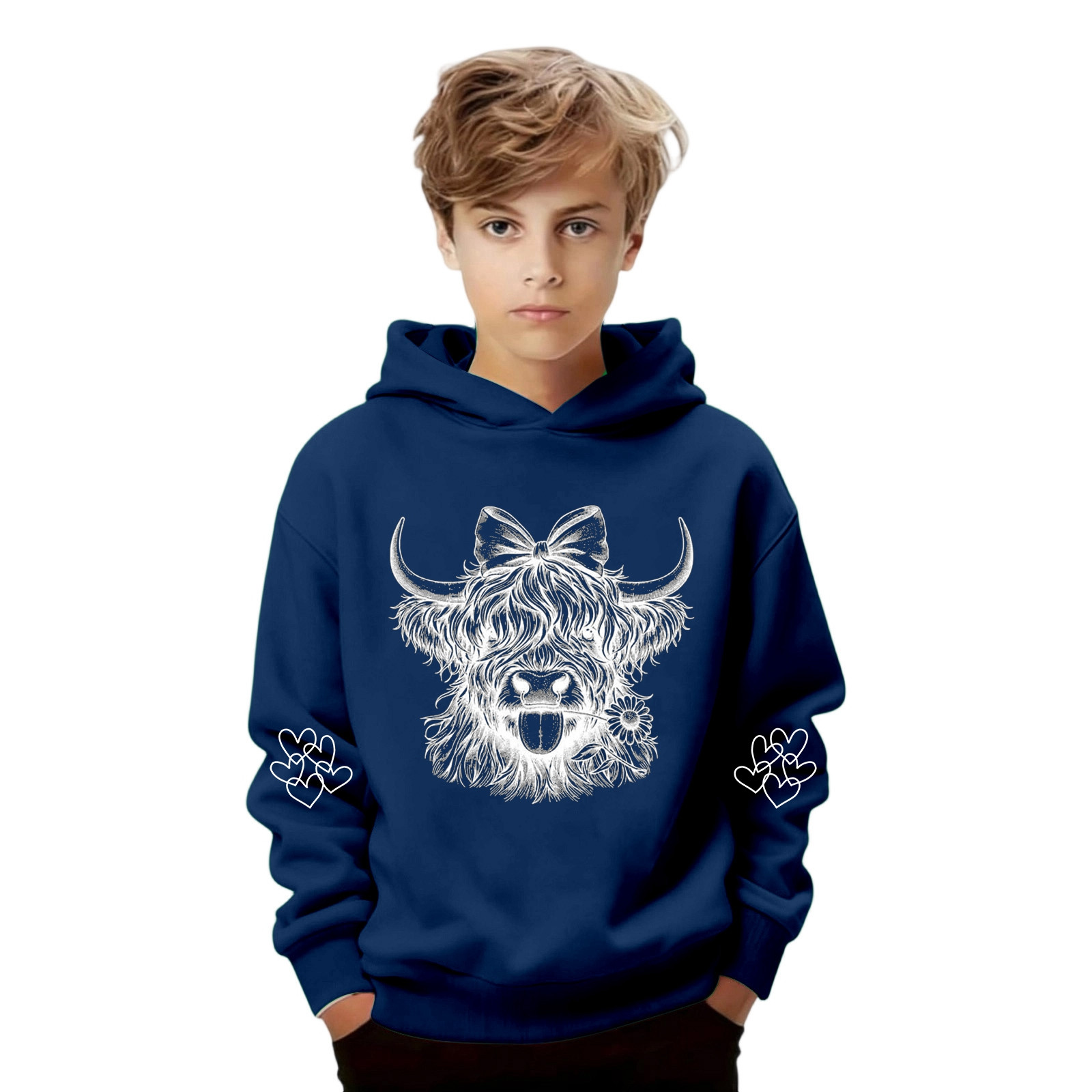 Sweat à Capuche Unisexe Pour Garçons - Décontracté, Imprimé N°7, Cadeau Pour Enfants
