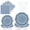 Dusty Blue with White Edge, variant on Disposable Party Tableware Set for Gathering Events