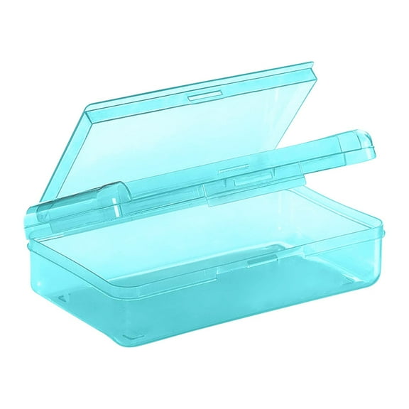 Double Layer Plastic Pencil Box Large Capacity Clear Storage Case with Snap-Tight Lid, Stackable Organizer Container for Pens Markers Craft Tools Accessories Office Supplies