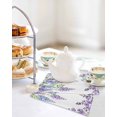 thumbnail image 4 of Purple Weeping Flowers Kitchen Dish Towels for Drying Dishes Set of 4, Spring Floral Elegant Pastoral Waffle Weave Microfiber Hand Tea Bathroom Towels Quick Dry & Absorbent Towel 12x12, 4 of 7