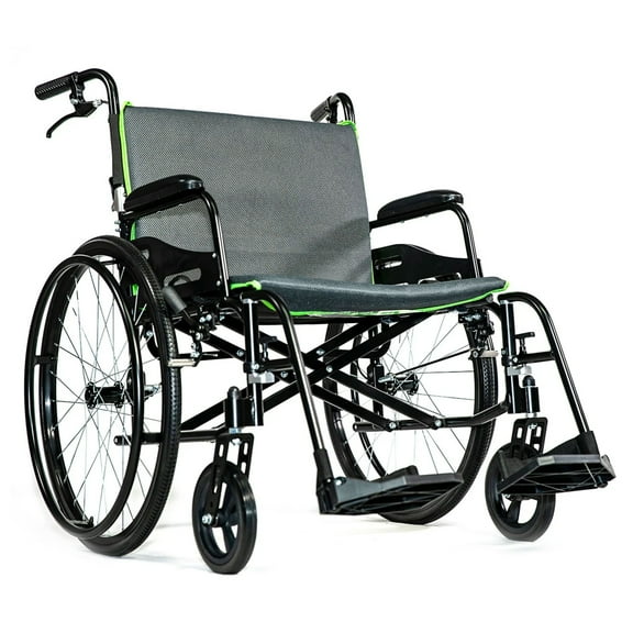 Feather Mobility Heavy Duty Wheelchair, Extra-Wide Seat, 350 lbs Capacity, 1 Ct