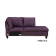 thumbnail image 5 of Hommoo 4-Seat Linen Sectional Sofa Sets, L Shaped Flippable Backrest Sectional Couches and Sofas, Modern Living Room Furniture Sets, 15' Back Height, Amaranth(No Ottoman), 5 of 7