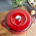 thumbnail image 5 of Merten & Storck 5.3QT Dutch Oven with Lid, Lightweight Enameled Iron, Oven Safe, Metal Utensil Safe, Red, 5 of 10