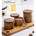 thumbnail image 2 of Acacia Wood Salt Shaker Solid Wood Spice Box Wooden Pepper Box Kitchen Spice Bottle Salt Box Storage Spice Jar, 2 of 4
