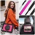 thumbnail image 7 of Case for iPad Pro 11 inch M4 2024/ M5 2025, 360 Rotating Stand Handle Shoulder Strap Heavy Duty Shockproof Cover, Rose PC, 7 of 7