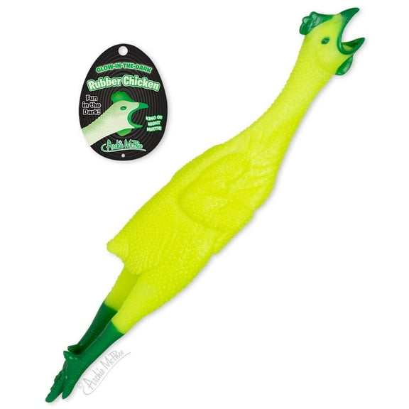 Character Goods - Archie McPhee - Glow-in-the-Dark Rubber Chicken New 12838