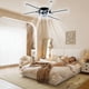 thumbnail image 2 of Ventilador de techo LED 32'' fandelier moderno - perfil bajo empotrado - control remoto y APP - brillo ajustable - ultra silencioso para dormitorio o salón - color negro, 2 of 7