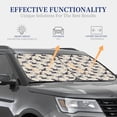 thumbnail image 3 of Kdxio Horse Print 2-Piece Sun Shade Front Windshield - Foldable Car Front Window Sunshades for Most Sedans SUV Truck, 3 of 6