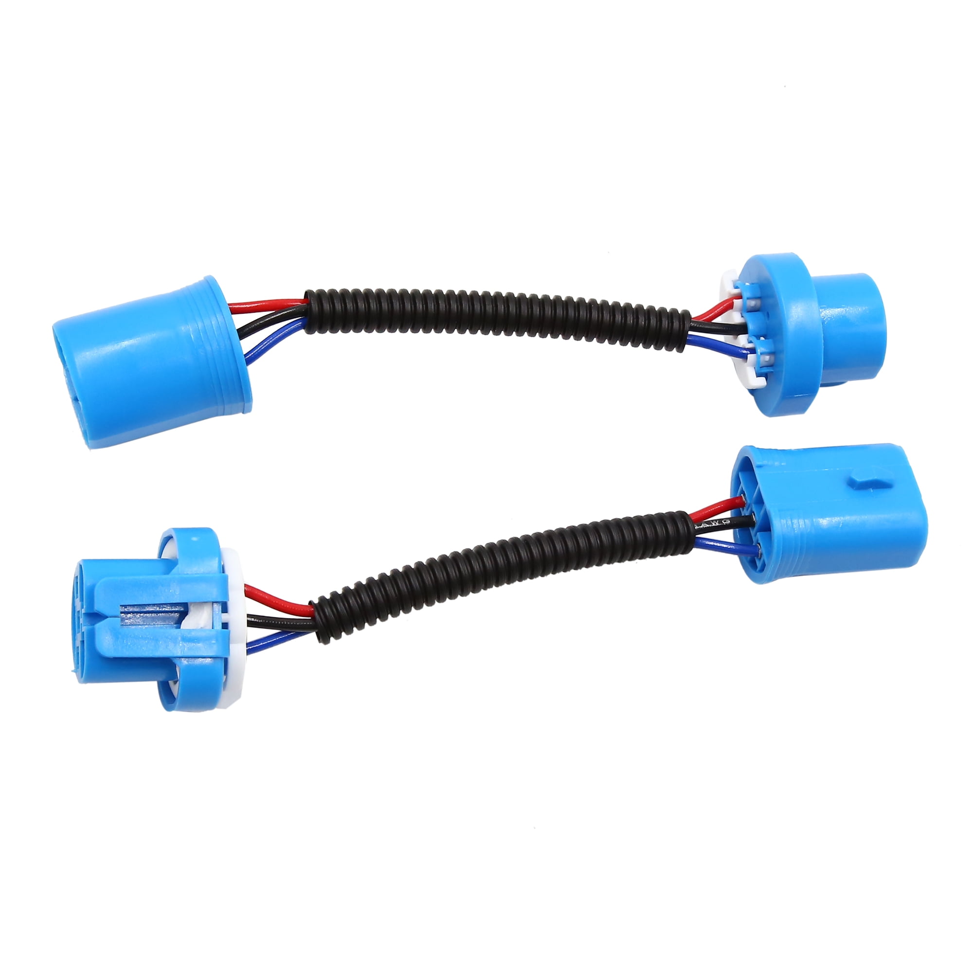 2pcs DC 12V 9007 Light Bulb Wire Harness Socket Extension Holder
