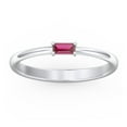 thumbnail image 2 of East-West Stackable Baguette Ring in Sterling Silver, 2 of 3