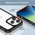 thumbnail image 4 of Case for iPhone 14 Pro Max Case Slim Dropproof [Defend from Drop/Scratch/Slip/Fingerprint] Clear Acrylic Hard Back Soft TPU Bumper Hybrid Phone Cover for iPhone 14 Pro Max-Black, 4 of 8
