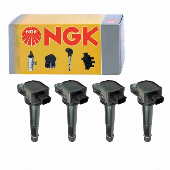 4 pc NGK 48872 Ignition Coils for 178-8494 30520-RL5-A01 E1129 IC732 UF-629 UF629 Spark Plug Wire Boot Fits select: 2009-2014 ACURA TSX