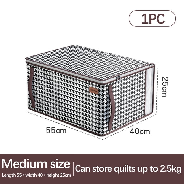 TopLLC Visual Clothes Storage Bag Wardrobe Sorting Storage Box Portable Storage Bag Winter Quilt Storage Box