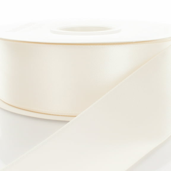 2.25" Double Faced Satin Ribbon 028 Antique White 3 Yard