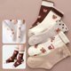 thumbnail image 1 of 5 Pairs/lot 2022 Kids Boys Autumn Girl Socks Cotton Winter Cartoon Bear Baby Breathable Keep Warm Floor Anti-skid Girls Sock31 to 3 years He Qiyong unisex, 1 of 1