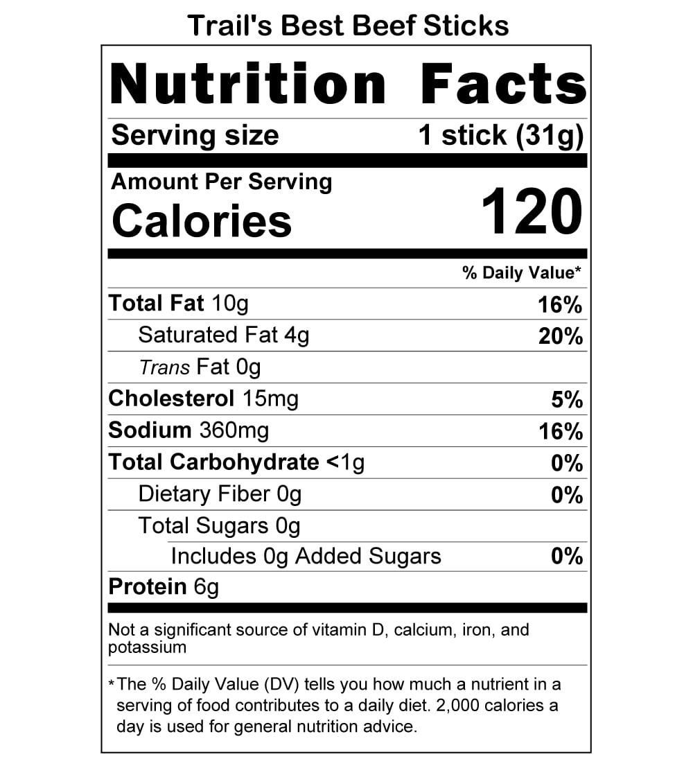 Trail's Best 1.1oz Beef Sticks 16-ct Tubs - 2 Tubs