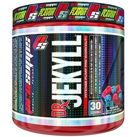 Pro Supps Dr. Jekyll Intense Pump Pre Workout Powder, Blue Razz, 30 Servings
