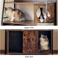 thumbnail image 5 of Redlife Cat Litter Box Enclosure Furniture, 2-in-1 Litter Box Furniture with Charging Socket 2 Shelves, Washroom Hidden Indoor Cat Cabinet, 53'' Wooden Pet Cabinet Brown, 5 of 17